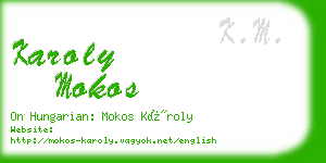 karoly mokos business card